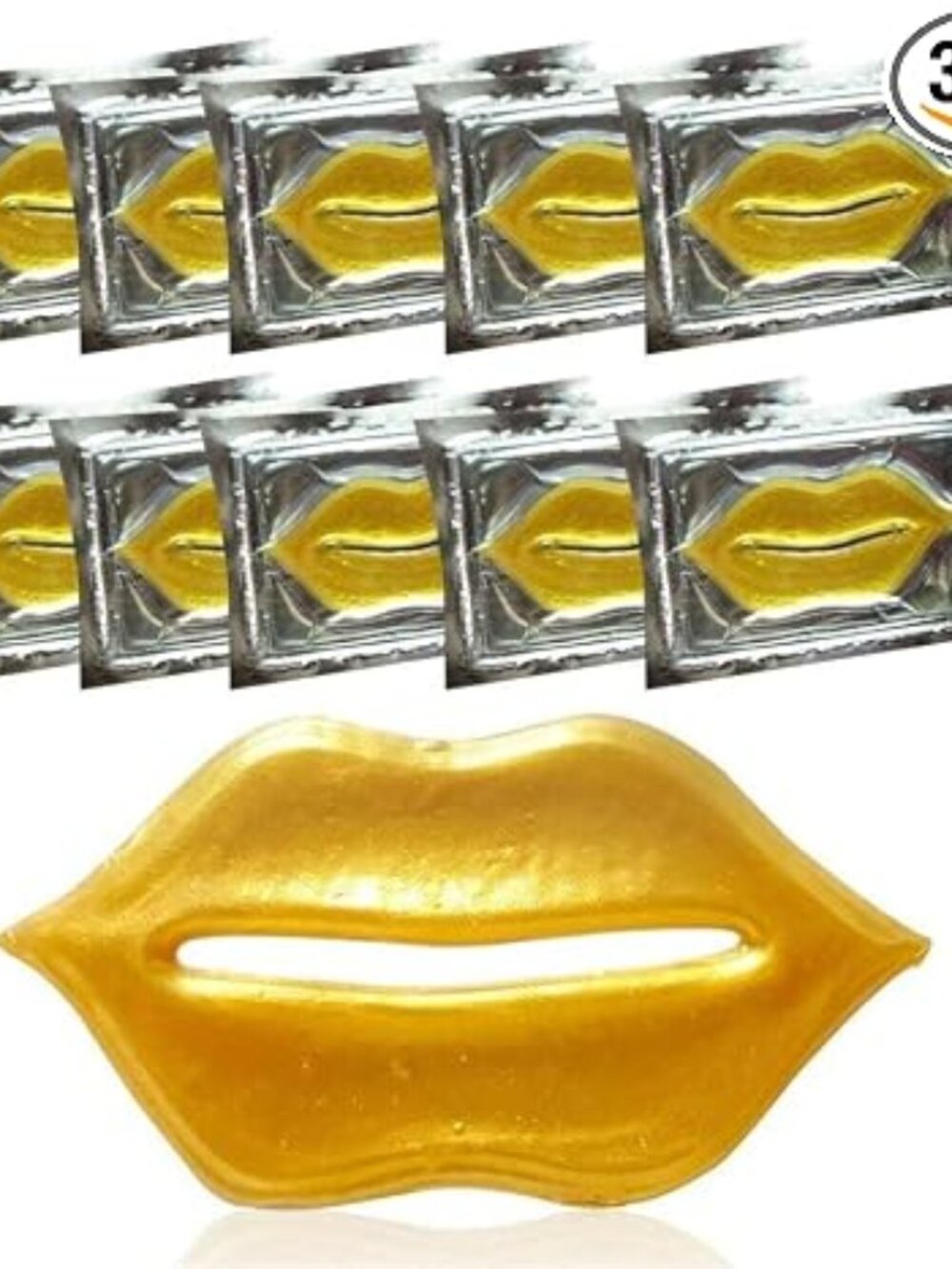 VERONNI 24K Gold Lip Mask -30 PCS Collagen Crystal Lip Masks